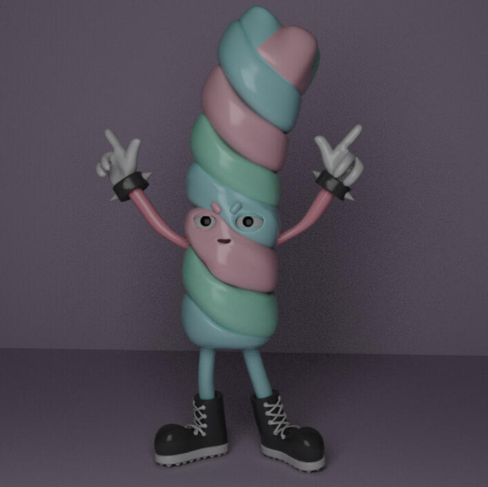 3D model with rigg